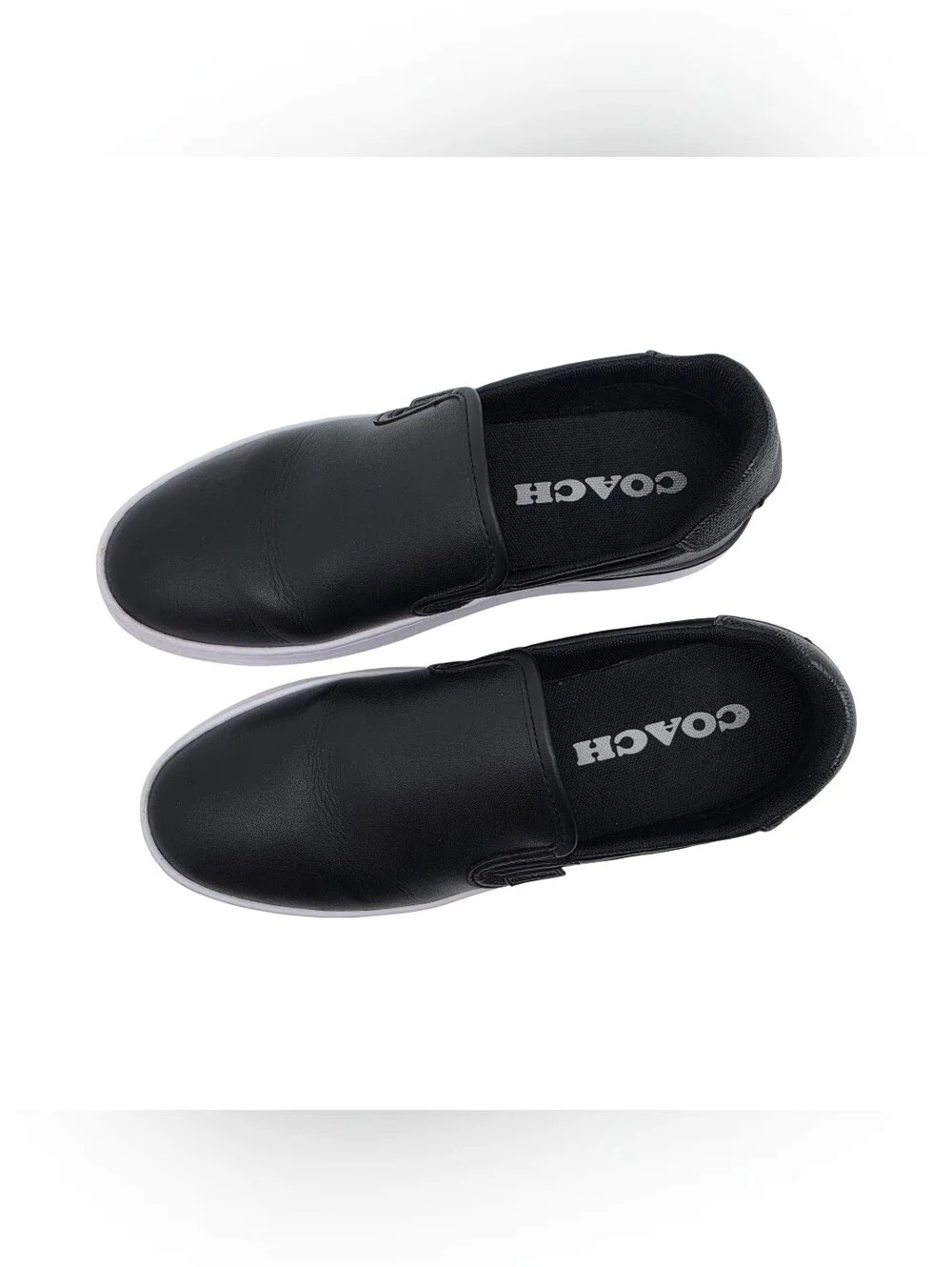 Coach Walker Leather Slip On Sneakers Size 7.5 (C0571)